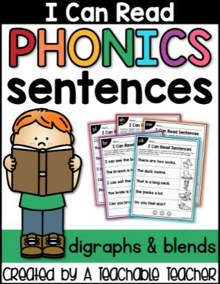 《I can read phonics sentences》全4册自然拼读练习纸高清原版PDF